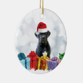 Weihnachtshund Cane Corso Keramik Ornament (Rechts)