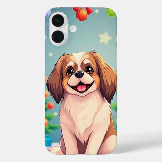 Weihnachtshund Case-Mate iPhone Hülle (Rückseite)
