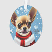 Weihnachtshund, Chihuahua, Santa Dog Ornament (Vorderseite)