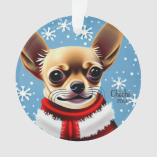 Weihnachtshund, Chihuahua, Santa Dog Ornament