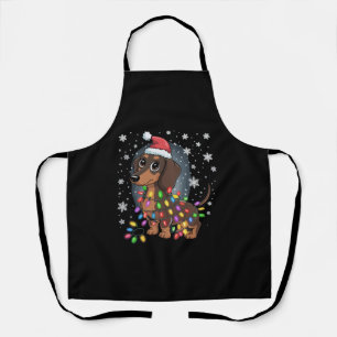 Weihnachtshund Dachshund Weihnachtsmann Xmas Wiene Schürze