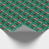 Weihnachtshund Dackel Geschenkpapier (Ecke)