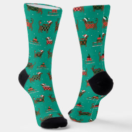 Weihnachtshund Dackel Socken