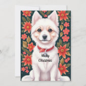 Weihnachtshund Feiertagskarte (Vorderseite)
