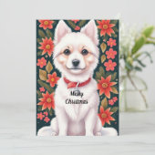 Weihnachtshund Feiertagskarte (Stehend Vorderseite)