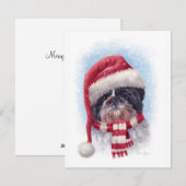 Weihnachtshund Feiertagskarte (Vorne/Hinten)