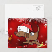 Weihnachtshund Feiertagspostkarte (Vorne/Hinten)
