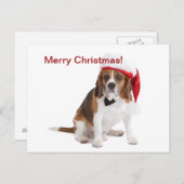 Weihnachtshund Feiertagspostkarte (Vorne/Hinten)