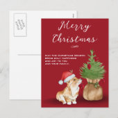 Weihnachtshund Feiertagspostkarte (Vorne/Hinten)