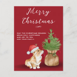 Weihnachtshund Feiertagspostkarte