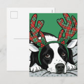 Weihnachtshund Feiertagspostkarte (Vorne/Hinten)