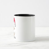 Weihnachtshund festlich geschmückt tasse (Zentrum)
