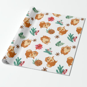 Weihnachtshund Fluffy Weihnachten Geschenkpapier