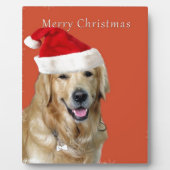 Weihnachtshund Fotoplatte (Vorderseite)