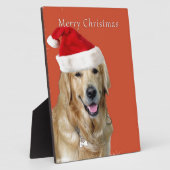 Weihnachtshund Fotoplatte (Seite)