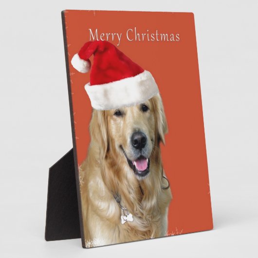 Weihnachtshund Fotoplatte (Seite)