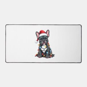 Weihnachtshund Französische Bulldogge Xmas Frenchi Schreibtischunterlage