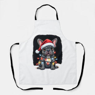 Weihnachtshund Französische Bulldogge Xmas Frenchi Schürze