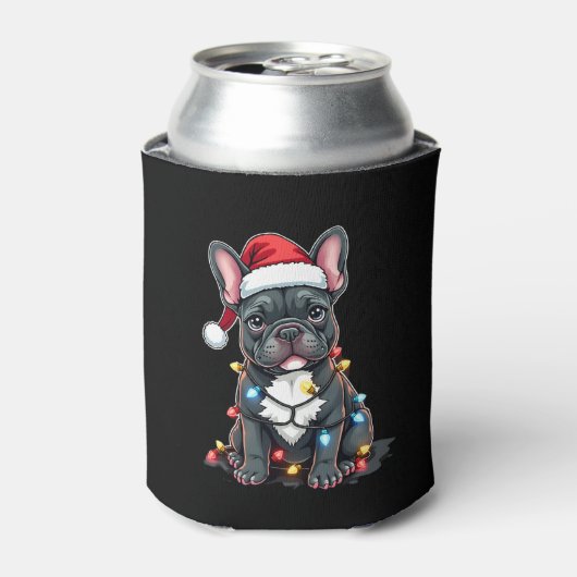 Weihnachtshund Französischer Bulldog Xmas Frenchie Dosenkühler (Kanne Vorderseite)