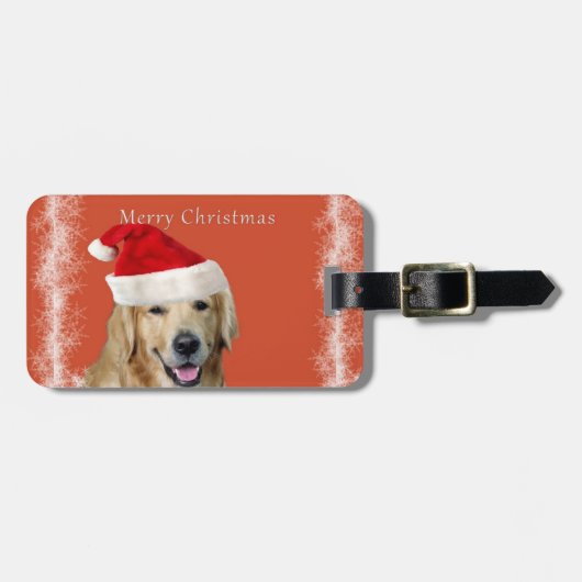 Weihnachtshund Gepäckanhänger (Vorderseite horizontal)