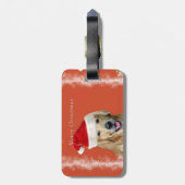Weihnachtshund Gepäckanhänger (Rückseite vertikal)