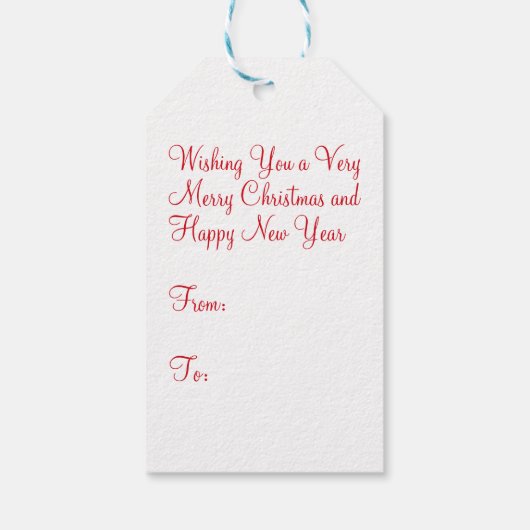 Weihnachtshund Geschenkanhänger (Rückseite)