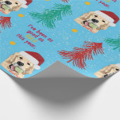 Weihnachtshund Geschenkpapier (Ecke)