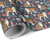 Weihnachtshund Geschenkpapier (Rolleneckpunkt)
