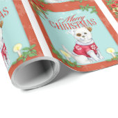 Weihnachtshund Geschenkpapier (Rolleneckpunkt)