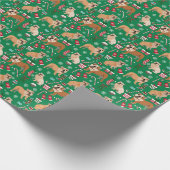 Weihnachtshund Geschenkpapier (Ecke)