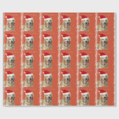 Weihnachtshund Geschenkpapier (Flach)