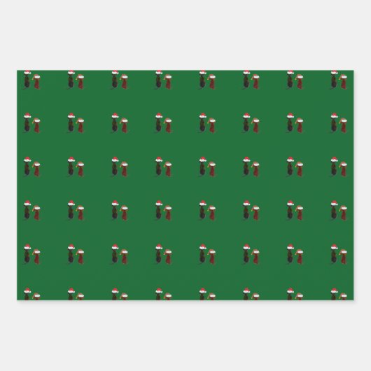 Weihnachtshund Geschenkpapier Set (Vorderseite 3)