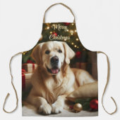 Weihnachtshund Golden Retriever Schürze (Vorderseite)