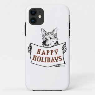 Weihnachtshund: Happy Holidays Case-Mate iPhone Hülle