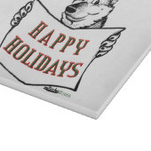 Weihnachtshund: Happy Holidays! Schneidebrett (Ecke)