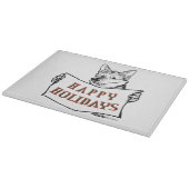 Weihnachtshund: Happy Holidays! Schneidebrett (Ecke)