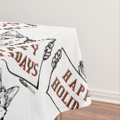 Weihnachtshund: Happy Holidays Tischdecke (Beispiel)