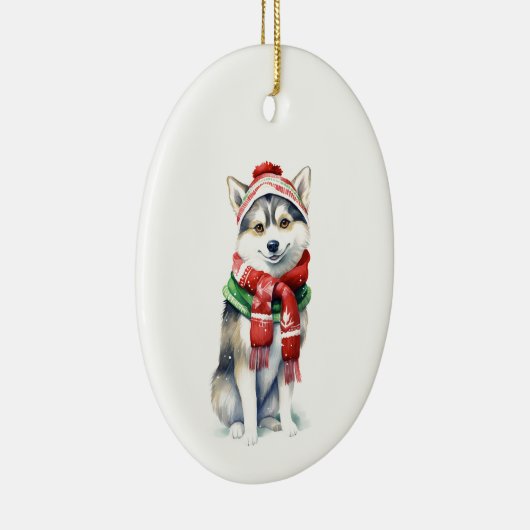 Weihnachtshund, Hund, Feiertag, Keramik Ornament (Rechts)