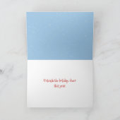 Weihnachtshund Hund in krummen Lichtern Karte (Innenseite)