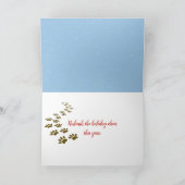 Weihnachtshund Hund in krummen Lichtern Karte (Innenseite)