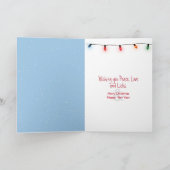 Weihnachtshund Hund in Schneeflocken Karte (Innenseite)