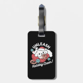 Weihnachtshund in der Weihnachtsmannmütze - Feiert Gepäckanhänger (Rückseite vertikal)