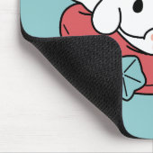 Weihnachtshund in der Weihnachtsmannmütze - Feiert Mousepad (Ecke)