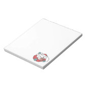 Weihnachtshund in der Weihnachtsmannmütze - Feiert Notizblock (Rotiert)