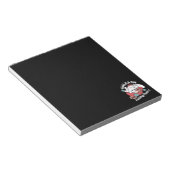 Weihnachtshund in der Weihnachtsmannmütze - Feiert Notizblock (angewinkelt)