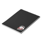 Weihnachtshund in der Weihnachtsmannmütze - Feiert Notizblock (Rotiert)