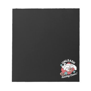 Weihnachtshund in der Weihnachtsmannmütze - Feiert Notizblock