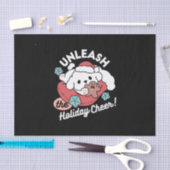 Weihnachtshund in der Weihnachtsmannmütze - Feiert Seidenpapier (Handwerk)