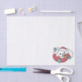 Weihnachtshund in der Weihnachtsmannmütze - Feiert Seidenpapier (Handwerk)