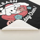 Weihnachtshund in der Weihnachtsmannmütze - Feiert Sherpadecke (3/4)